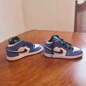 Jordan 1, Blue and White, Youth size 2